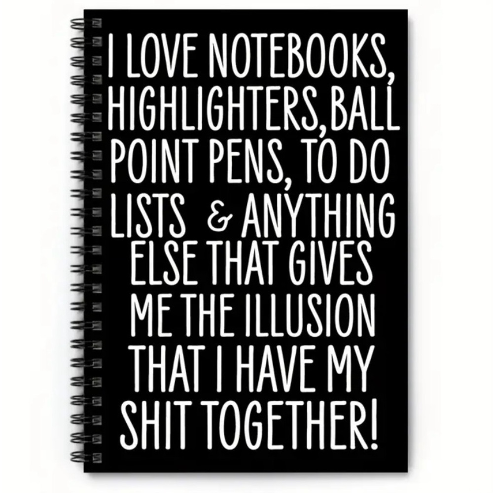 HUMOROUS AND “MOTIVATIONAL” SPIRAL LINED NOTEBOOK
